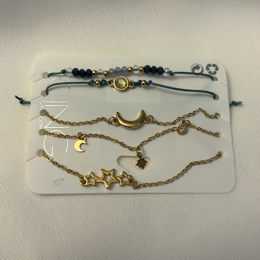 Icing Moon and Stars Bracelet Set